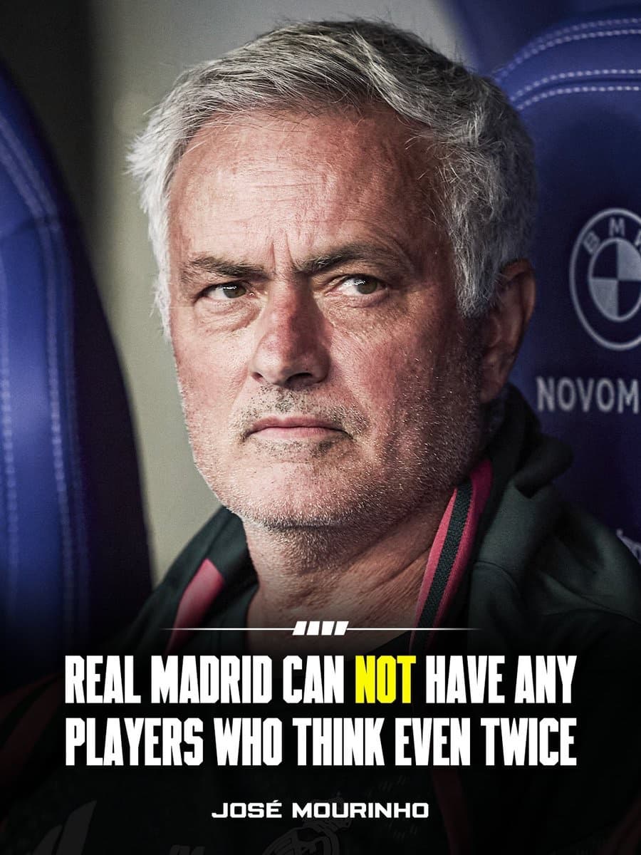 💣🚨 José Mourinho on Rodri's doubts: "Real Madrid
can NOT have players who think twice".

"You get the call and say: When do you want me there?" , told Chiringuito.
#sports #news